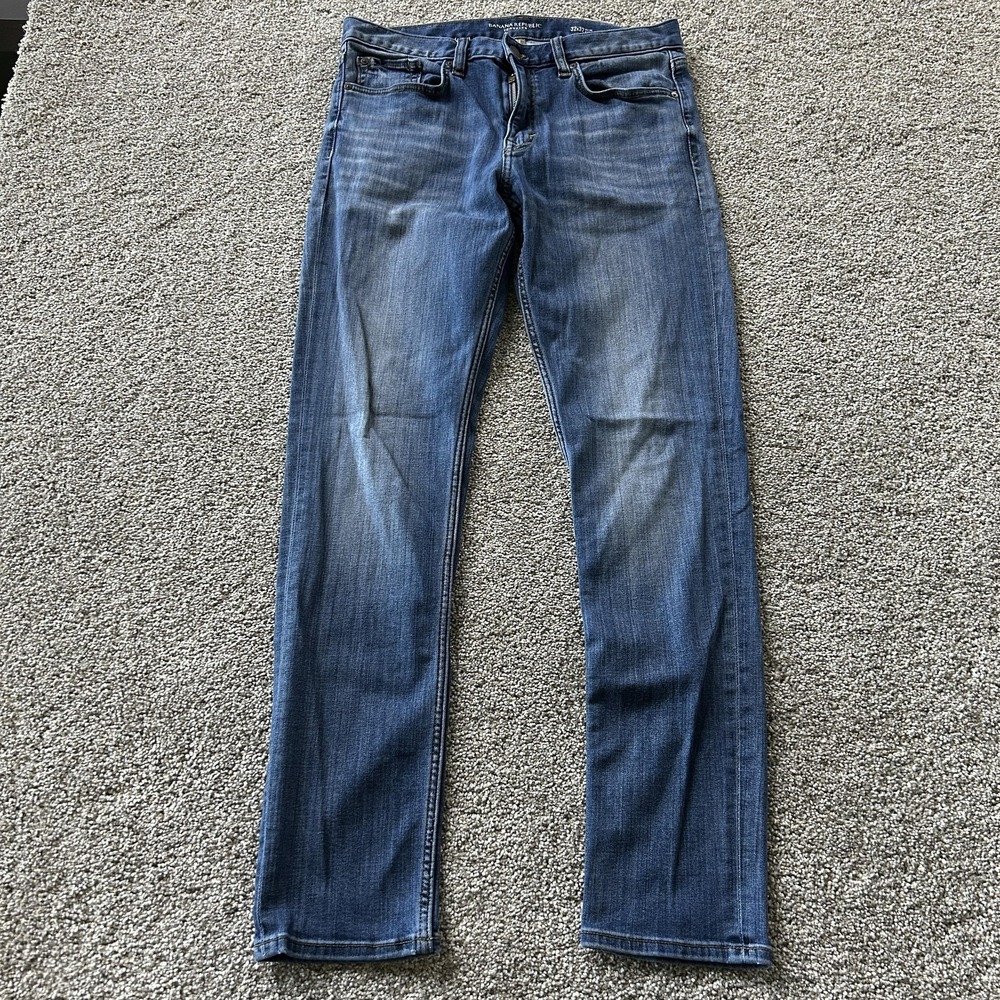 Banana Republic Traveler Slim Jeans Mens 32x32 Medium Wash Blue Denim Straight